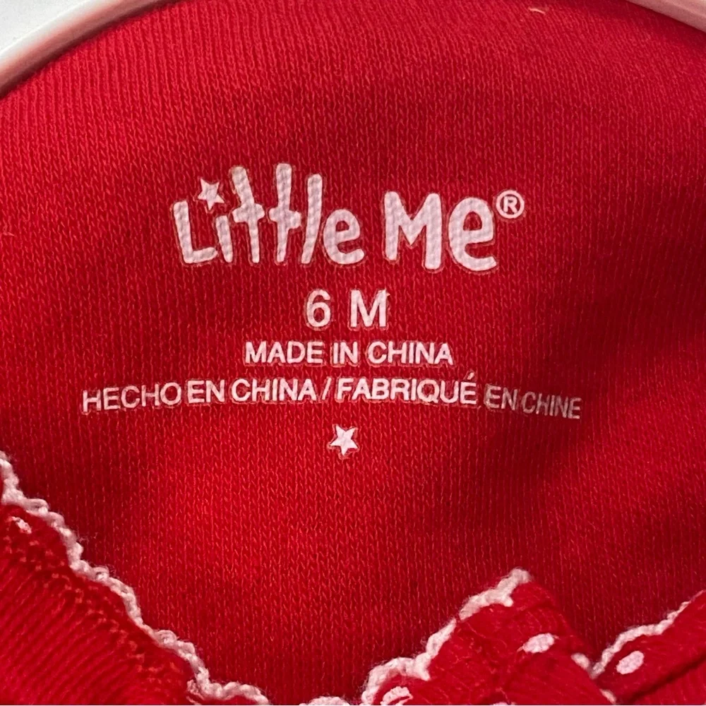 Little Me My First Christmas Baby Bodysuit and Hat Size 6 months NEW